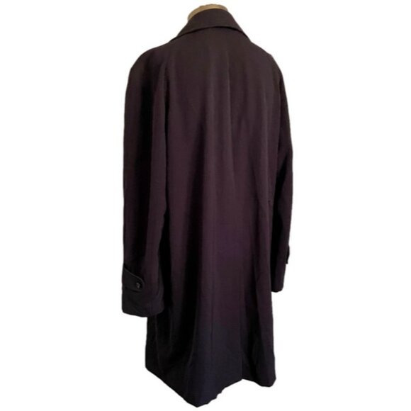 Vintage Aquascutum Swing Style Wool Trench Coat in Navy - Large 🇬🇧 - Picture 9 of 12